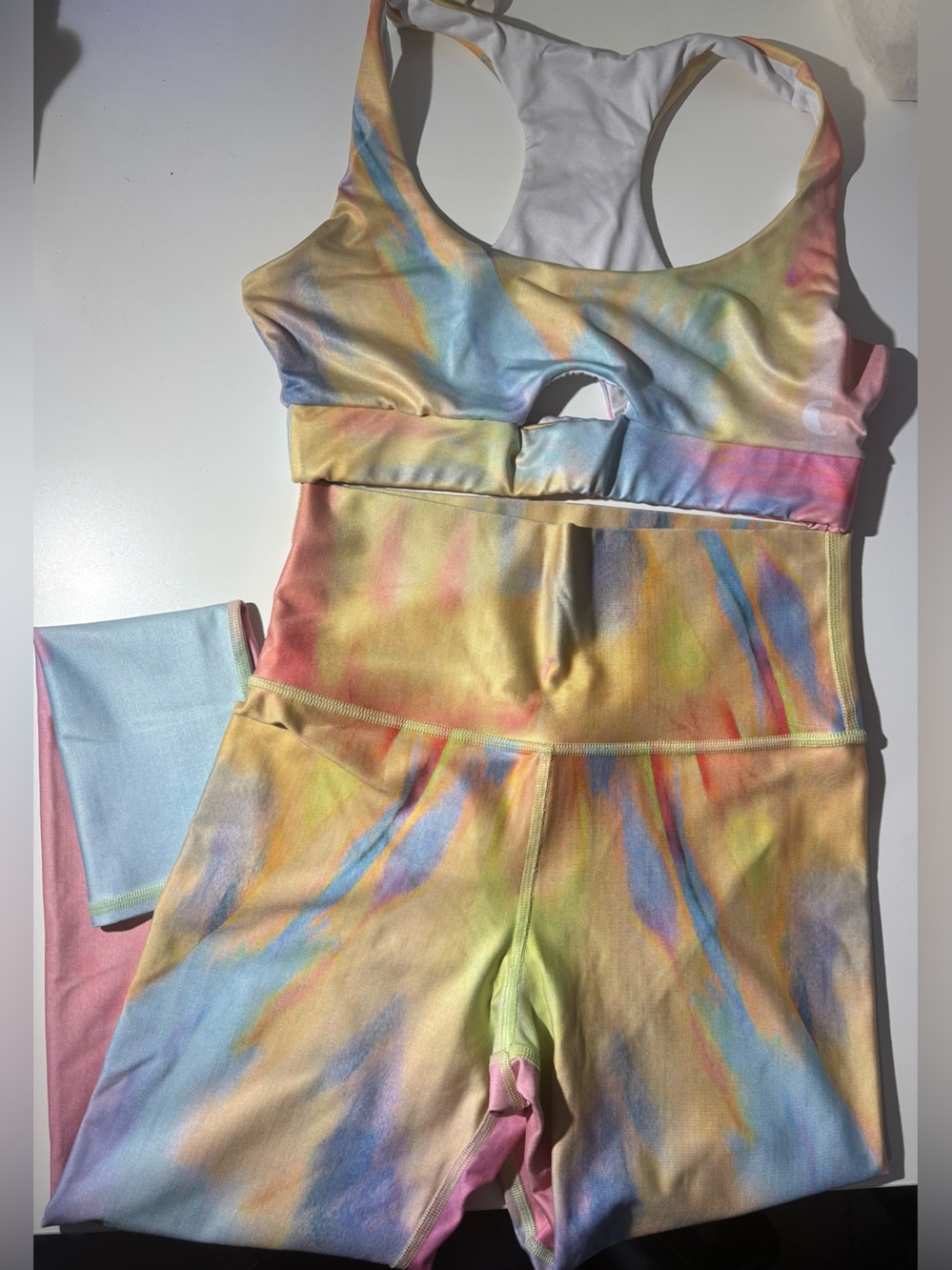 Pastel Tie-Dye Workout Set